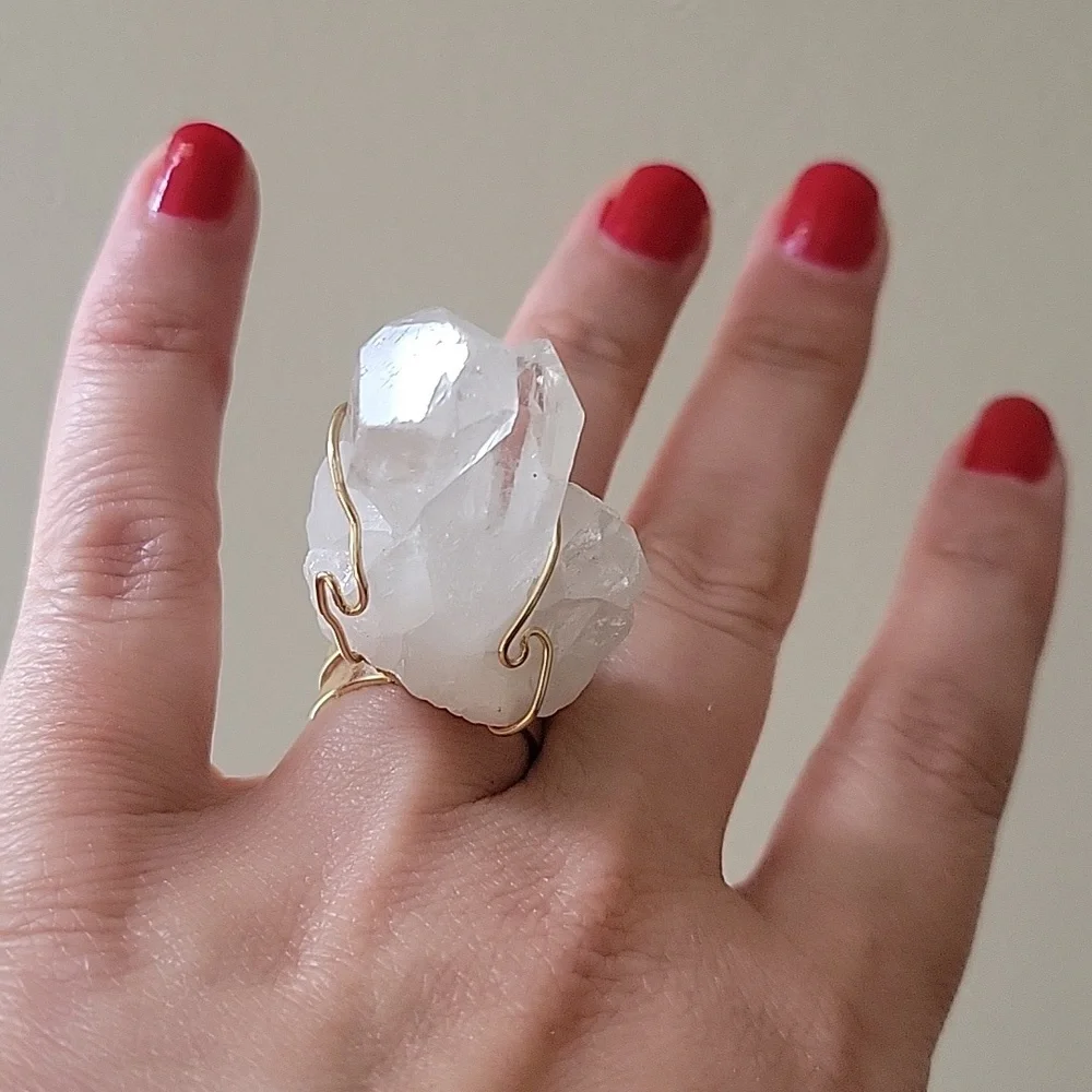 Crystal quartz ring - Picture 2 of 4